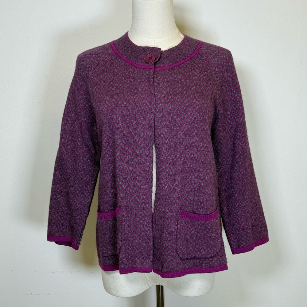 Talbots Petites Wool Angora Cashmere Blend Cardigan Sweater Women’s Size Small